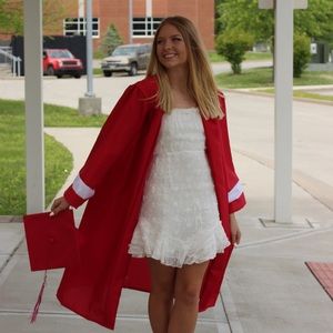 White Grad Dress